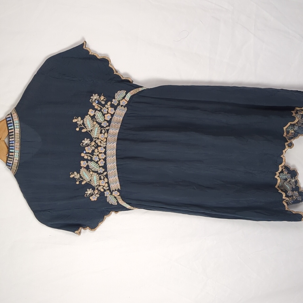 JOHNNY WAS Tulum Embroidered Floral Tunic Top - Picture 6 of 7